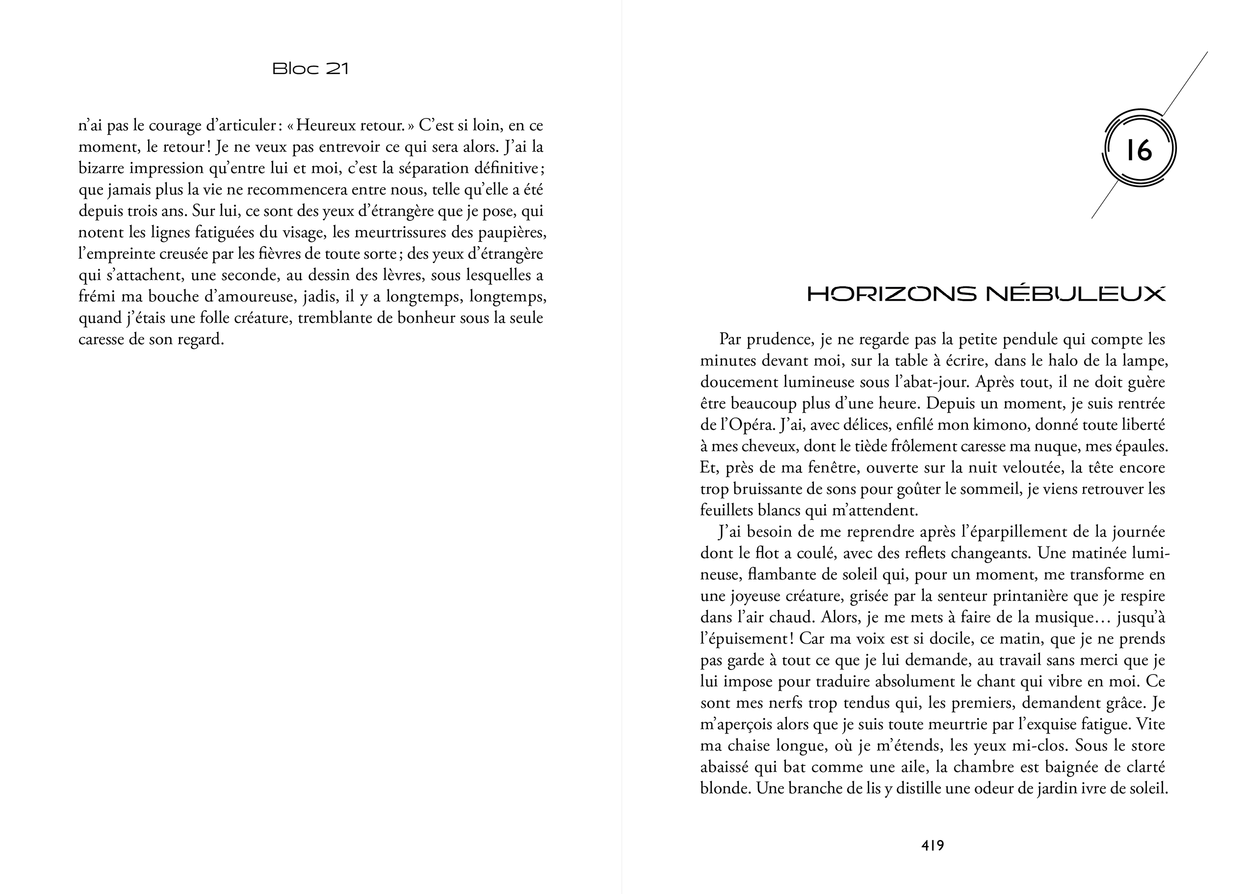 Mise en page personnalisée de roman